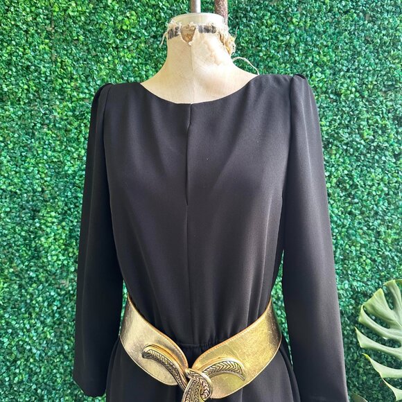 New Alonso Paris Milan New York Black Long jumpsuit made in Italy - Picture 5 of 7